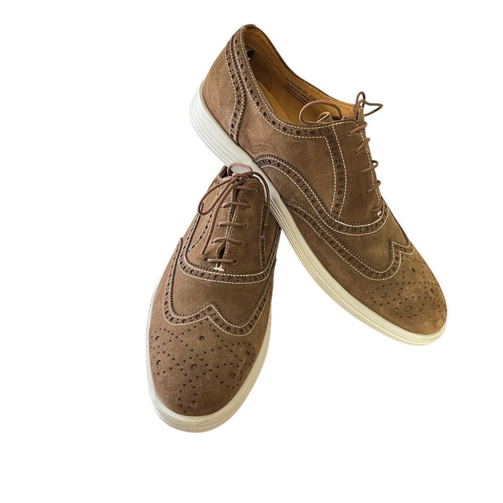 Driver Club USA Brown Leather Wingtip Oxford Casual Dress Shoes Size 11.5